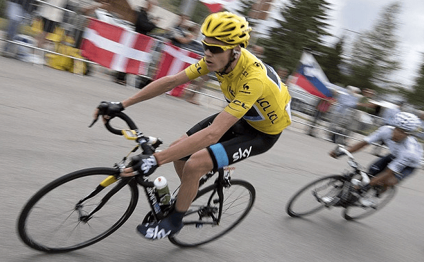 Chris Froome rides and win Tour De France 2013.