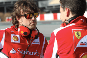 as seen on Fernando Alonso