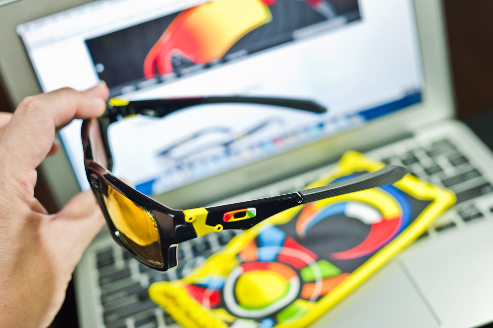 $250 Oakley Jupiter Squared Valentino Rossi Signature Series SKU# OO9135-11 Polished Black/Fire Iridium