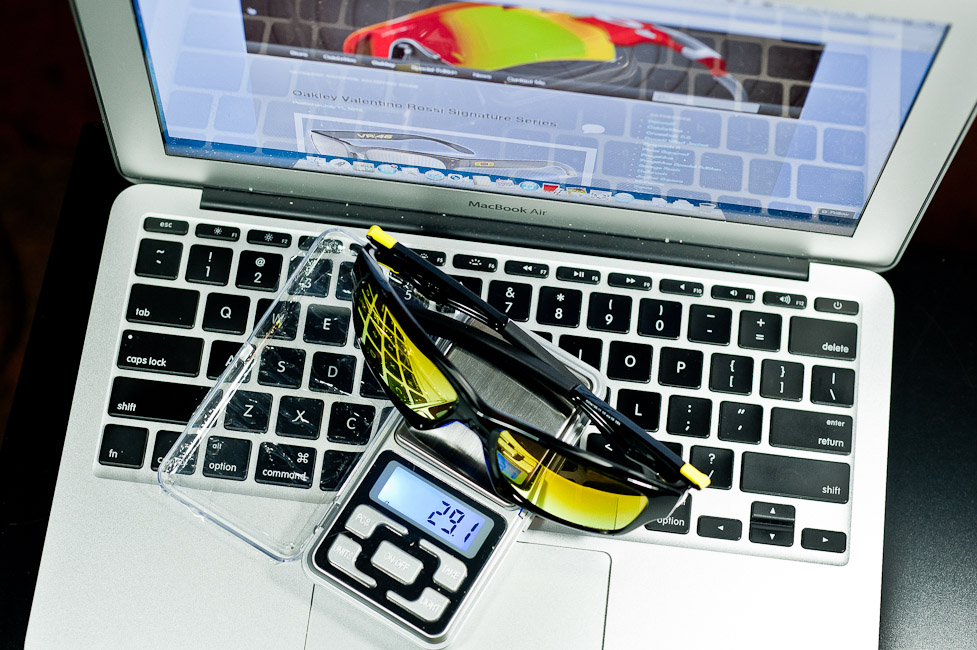 $250 Oakley Jupiter Squared Valentino Rossi Signature Series SKU# OO9135-11 Polished Black/Fire Iridium weight 29.1g