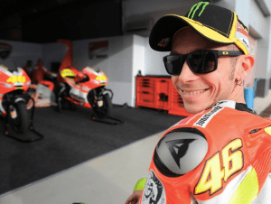 as seen on Valentino Rossi