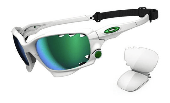 Racing Jacket Matte White Jade Iridium/Clear SKU#OO9171-02