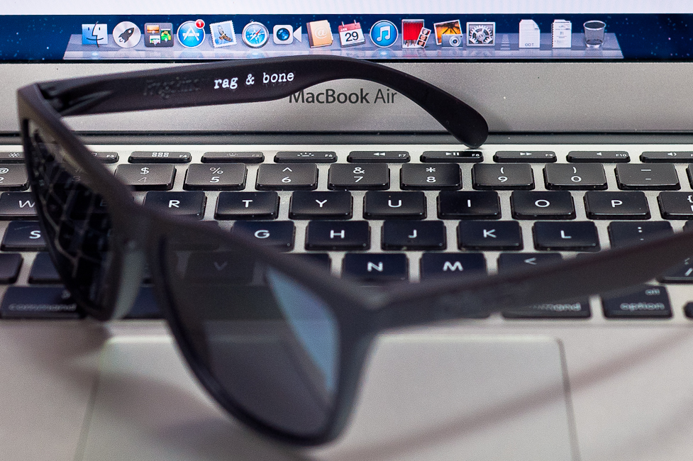 Logo of both companies Rag & Bone x Oakley Frogskins SKU# undefined Colab Limited Edition 1/150  production run. 