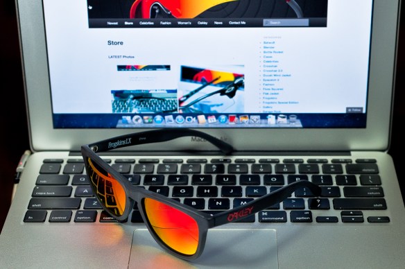 $200 Oakley FROGSKINS® LX SKU# OO2043-02 Color: Matte Black/Ruby Iridium