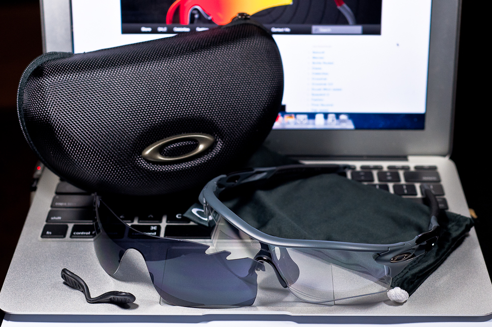 SGD$380 Oakley Custom RadarLock by wahliao.com Singapore Color: Heather Matte Grey/Grey Vented/Clear Vented Purpose: For cyclist, day and night riding Set as pictured